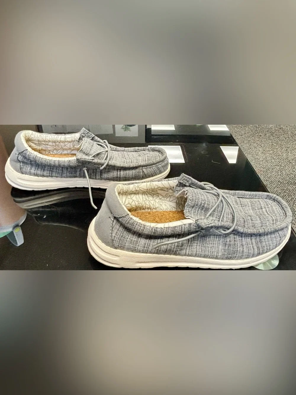 Boys Gray Slip-On Canvas Shoes